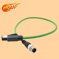 Custom M12 4P 8P Connector to RJ45 Plug PUR Jacket Industrial Profinet/Ethernet Security Camera IP Network Cat6 Cable