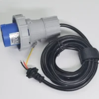 Custom Ip67 Cee Europe Cable With Industrial Plug 16a 32a 380v Single Phase 3 Pin CEE Plugs With H05RN-F Cable