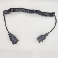 24AWG J1939 TYPE1 Female to TYPE2 Male Adapter Durable Flexible Coiled Cable with Customizable Spring Wire Harness