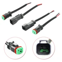 2 Pin DT Connectors wire harness Male and Female Electrical Connector Waterproof Plug for  LED  Light Bar