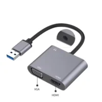 Custom USB VGA Converter Adapter Cable High-Definition 4K Multimedia Interface Computer HDTV Monitor PVC Audio Video Cable