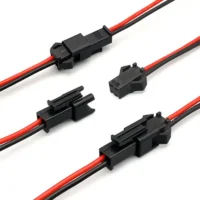 Oem Cable JST SM 2PIN Male Female Plug Connector 1007 AWG26 Power Wiring Harness for LED Downlight Ceiling Lamp