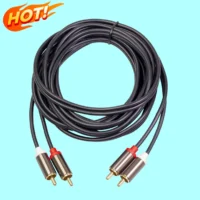 Wiring Harness Manufacturer  2 RCA to 2 RCA Gold Plated  Audio Stereo Cable for Hi-Fi Speaker TV Power Amplifier