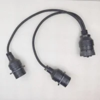 Reliable J1939 Type 1 Black Y Adapter Cable Wiring Harness for Data & Power Splitter in Automotive and Industrial Systems
