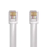 Custom Custom RJ12 to RJ12 6P6C Cable Assembly Gray Flat AWG26