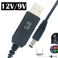 High Quality 5.5x2.1mm DC 5V to 12V USB Power Cable USB Charging Booster Step-up Charger