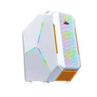 2025 Hot Selling High Quality M-ATX Computer Game Case Starship Shaped with Colorful Lighting Effects C-Type Port for Desktop PC