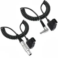 Custom Coiled Wiring Harness D-TAP to Power Cable with FGG Connector DC 5521 5525 PVC Insulated for Electronic Applications