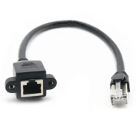 Ethernet Network Extension Cable Assembly 30/50cm Cat6 Cable RJ45 Connector Cable Male to Female Socket Panel Mount Wire Harness