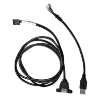 Custom OEM Wiring Harness 28AWG/1P 24AWG 0.5Meter Panel Mount USB Extension A-Female to A-Male Adapter Cable