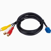 6-Pin 3RCA Female Car Modification Harness Audio and Video Input Wire for Toyota CD Players Electronic Accessory