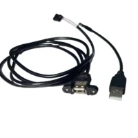 Custom OEM Wiring Harness 2 Meter Usb 2.0 Female to Male Panel Mount Extension Cable Usb Panel Type Cable