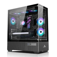 Wholesale Factory Mid Tower Gamer Case ATX & MATX White Tempered Glass Computer Desk Cabinet Gaming PC Case for Desktop