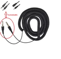 High Flexibility Banana Bullet Plug Connector Spiral Coiled Cable for Audio Speaker Wiring Harness Product Type