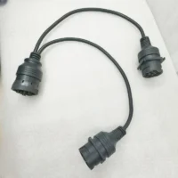 J1939 Type 1 Black Y Adapter Cable - Reliable Data & Power Splitter for Automotive and Industrial Systems
