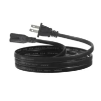 AC Power Cords with US Plug(2 Pin) or UK/JP/EU/AU/CN Plug to  IEC C7 2*0.5/0.75/1.0/1.5mm AC Power Cable