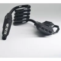 Custom 18AWG 4 Way Flat Trailer Harness Extension Cable Trailer 4 Pin Connector With Cable Stretchable Coiled Extension Cable