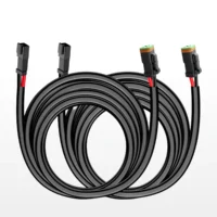 10FT 16 AWG Wiring Harness Extension 2-Pin DT Connector Wiring Harness for  Off-Road LED Light Bar 10 Feet Extension Cable