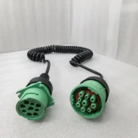 J1939 TYPE2 9-Pin Adapter Cable Wiring Harness Coiled Male/Female Spring Wire Harness