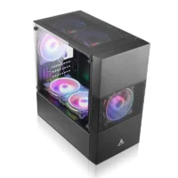 Hot Selling Mid Tower Gaming PC Case ATX Form ITX/MATX Compatible Tempered Glass Side Window ARGB Light Desktop Computer Chassis
