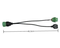 455MM  9 Pin J1939 to 16 Pin OBD2 OBDII Adapter  Y Cable Heavy Duty Truck Car Automotive Diagnostic Cable Wire Harness