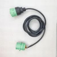 J1939 Type 2 Heavy Duty Green Male-to-Female Extension Cable for Automotive and Industrial Wiring Harness Applications