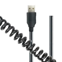 Custom USB Spring Cable 4-Core AWG22 Shielded PU Insulated Extra Thick OD 5.0mm Super Flexible