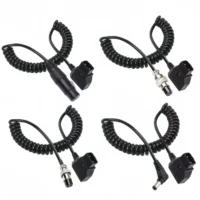 Dc 5.5*2.5 Angle Male to 12v D-tap Male Spring Coiled Cable D Tap Power Cable 5521 5525 DC to D-tap