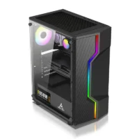 Hot Sales ATX Mid Tower PC Case with Tempered Glass Side Panel, Supports 240mm Liquid Cooling, for Gaming & Office Use