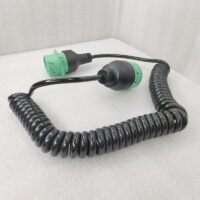 J1939 TYPE2 9-Pin Adapter Cable Coiled Cord Spiral Cable Male/Female Spring Wire Harness with PVC Insulation for Automotive