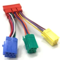 Custom Automotive Wiring Harness Mini ISO Block Adapter Extension Cable 20 PIN Compatible Audi VW