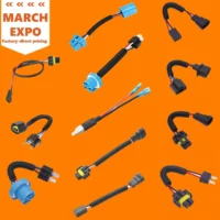 MARCH EXPO Custom H7  H11 9005 9006 H4 H13 Led Adapter Wire Harness  H7  H11  9005 H4 H13 Wire Assembly for LED Headlights