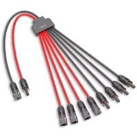 Solar Y Branch Parallel Cable 2 to 6 Male Female Solar Connector Adapter 10AWG 45A Waterproof IP68 30CM  Solar Y Connector Cable