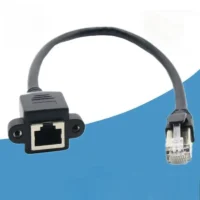 Oem Cable Custom Cat6 Cable Assembly, Rj45 Connector Cable Male Female,Extension Cable with Screw Panel Mount Wire Harness