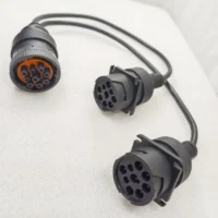 Reliable J1939 Type 1 Black Y Adapter Cable with PVC Insulation Data & Power Splitter for Automotive and Industrial Systems