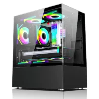 Factory Wholesale High Cost Performance White Sea View Room Computer case Supported to 360 mm Liquid Cooler Matx Pc case