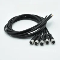 M12 GX12 Waterproof Male / Female Connector Cable Shielded / Non-Shielded Assembly  for Industrial Applications