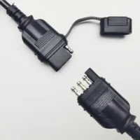 Factory Production Trailer Coiled Extension Cable 4 Way Flat Trailer Extension Coiled Cable Trailer Wire Harness