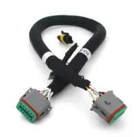 Oem Cable Waterproof Connectors AT06-3S AT06-8S With Corrugated Tube Power Atv Wiring Harness for Auto