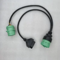 J1939 Type 2 to OBD2 Y-Cable 24AWG Wiring Harness for Vehicle Diagnostics Automotive Data Communication