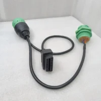 J1939 Type 2 to OBD2 & J1939 Wiring Harness with Nut Y-Splitter 24AWG PVC Wire Harness for Auto Diagnostics/Connection