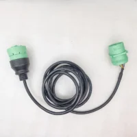 J1939 Type 2 Heavy Duty Male-to-Female Extension Cable Green Wiring Harness for Automotive and Industrial Applications