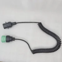 J1939 TYPE2 Male to  J1939 TYPE1 Female Coiled Cable J1939 Spring Wire Harness for Auto Diagnostic Spiral Wire Harness