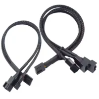 PC Fan 3/4Pin Extension Cable 1 to 3 PWM Fan Splitter Cable PC Case Fan Adapter Cable